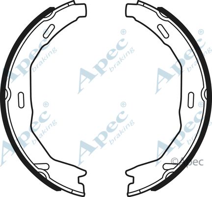 APEC BRAKING Piduriklotside komplekt,seisupidur SHU725